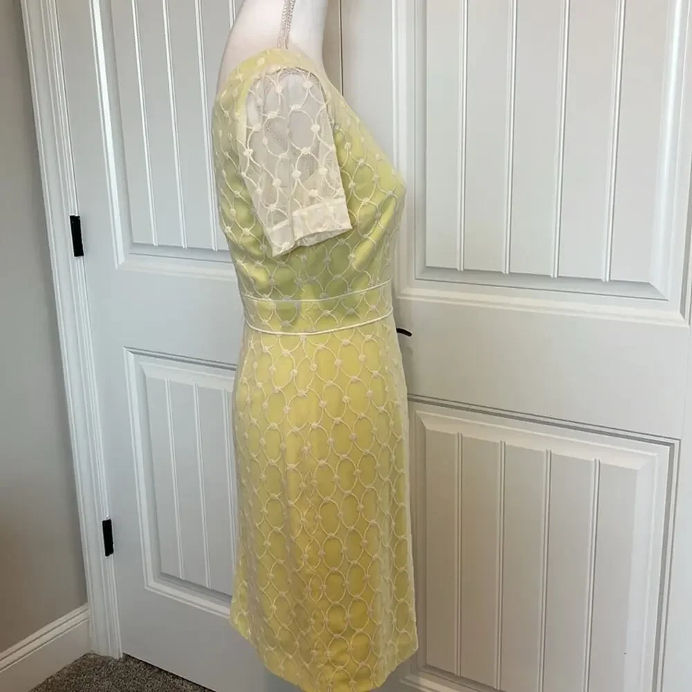 NWT $169 Antonio Melani Alexa Dress Garden lace 2 XS Yellow wedding cocktail NEW